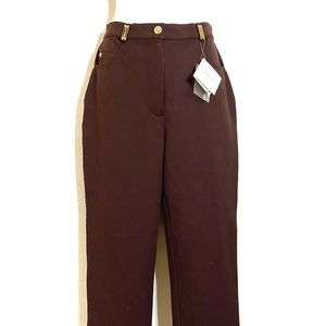 NWT St. John Sport Pants Capris Brown Size 2